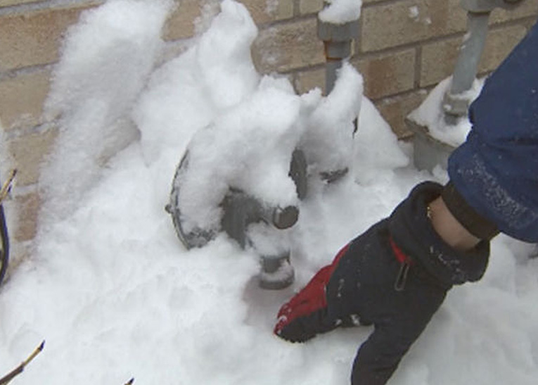 snow covering outdoor vents