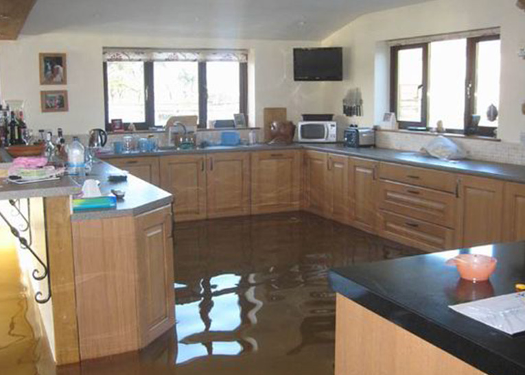 flooded kitchen