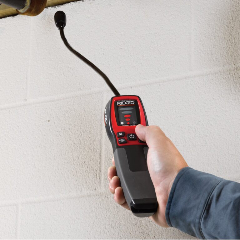 hand holding a gas detector